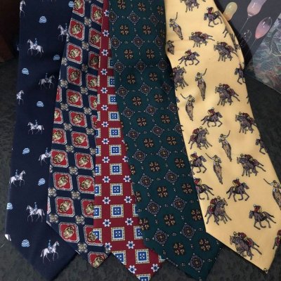 Men Fashion British Style Vintage Pattern Print Tie