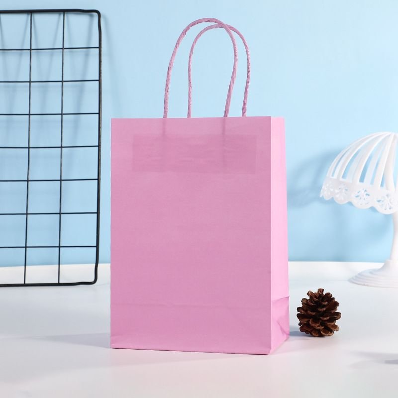 Rectangular Candy Color Kraft Paper Storage Packaging Bag Garment Accessories