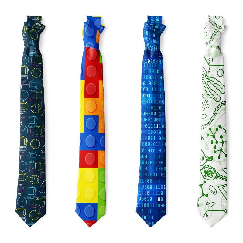 Men Fashion Cartoon Digital Printing Business Tie