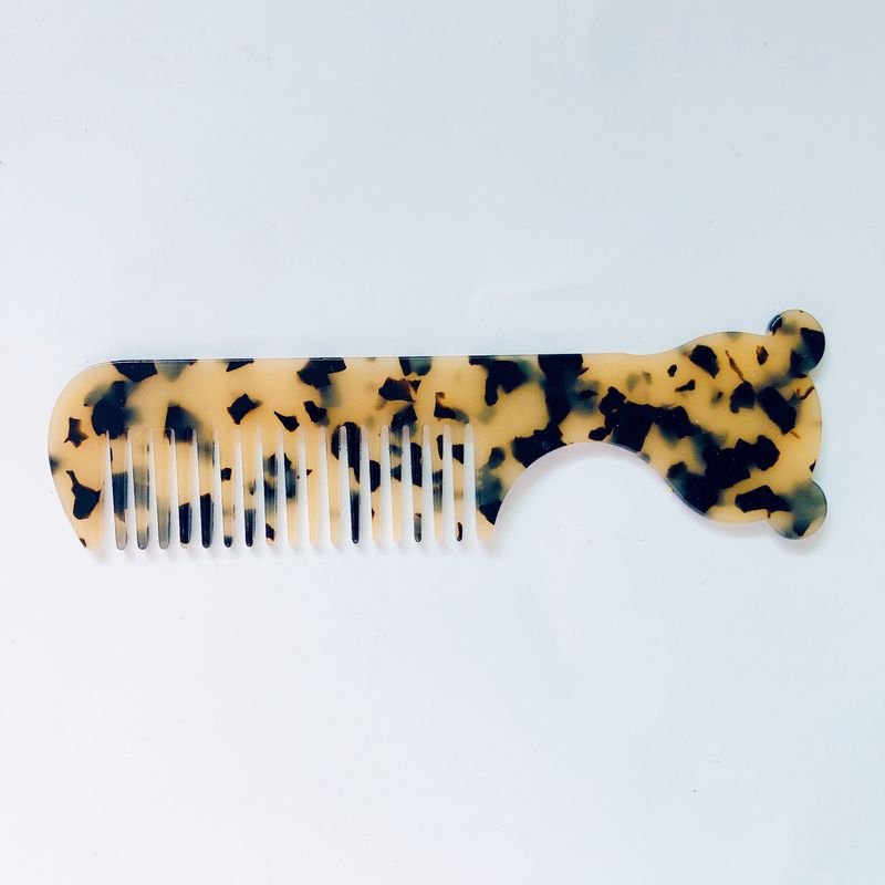Women'S Simple Marble Pattern Anti-Static Portable Cartoon Handle Hairdressing Comb