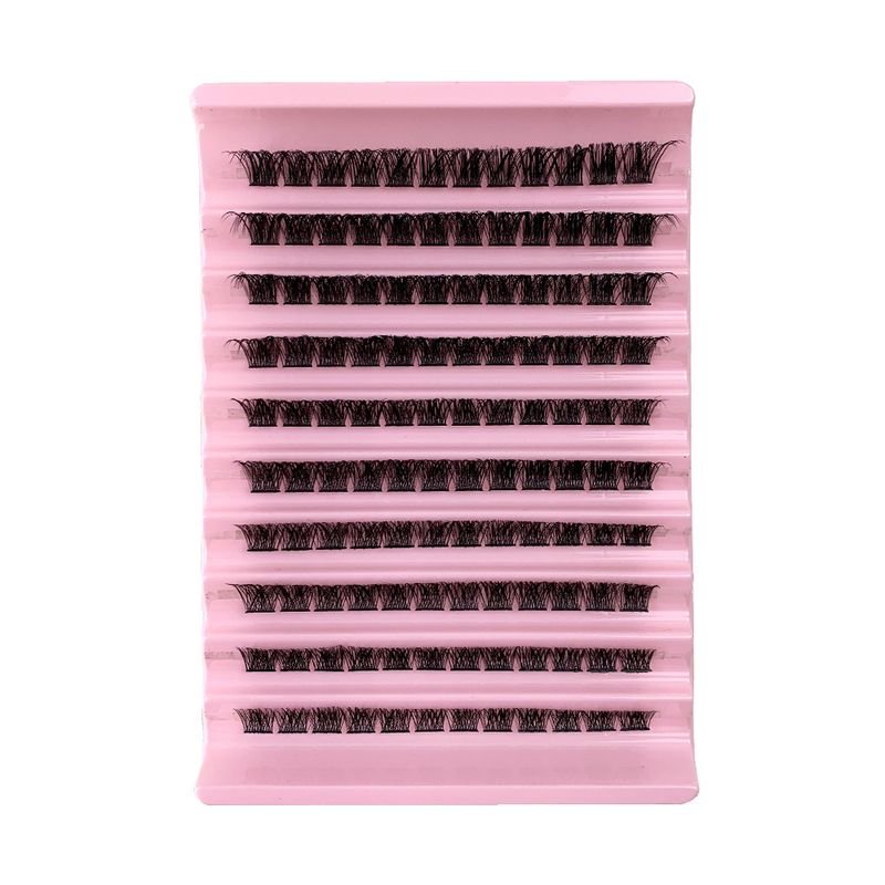 Women 10-Row Large-Capacity Dense Single-Cluster Segmented False Eyelashes