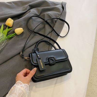 Women Fashion Solid Color Square Flap Shoulder Bag