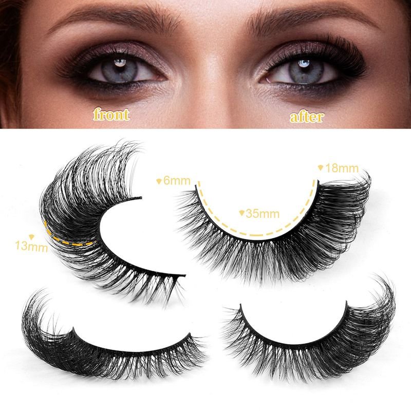 Women Simple Natural Thick 5 Pairs Of False Eyelashes