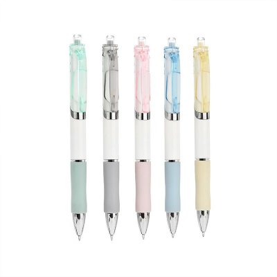 Simple Macaron Color Push Student Stationery Gel Pen