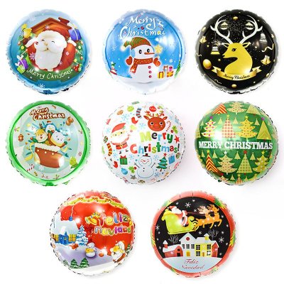 Christmas Decoration Shopping Mall Party Cartoon Santa Claus Aluminum Film Balloon