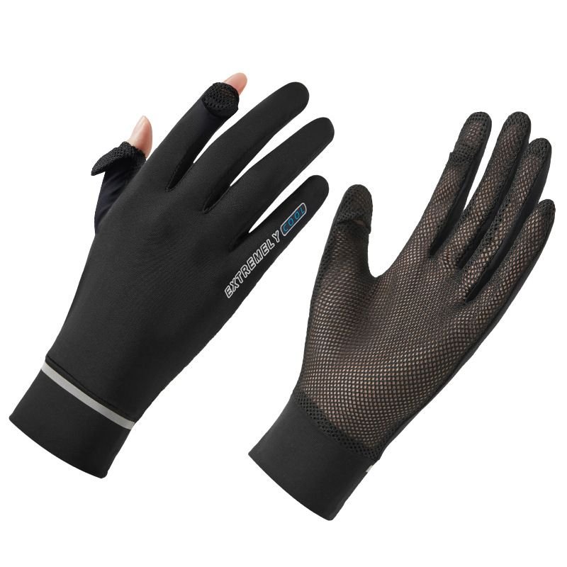 Summer Women Simple Sunscreen Breathable Non-Slip Sports Cycling Gloves