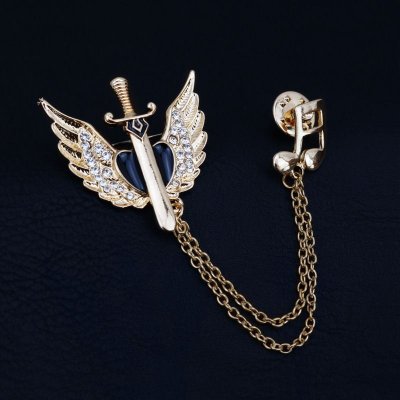 Simple Creative Unisex Suit Shirt Jacket Angel Brooch Accessories