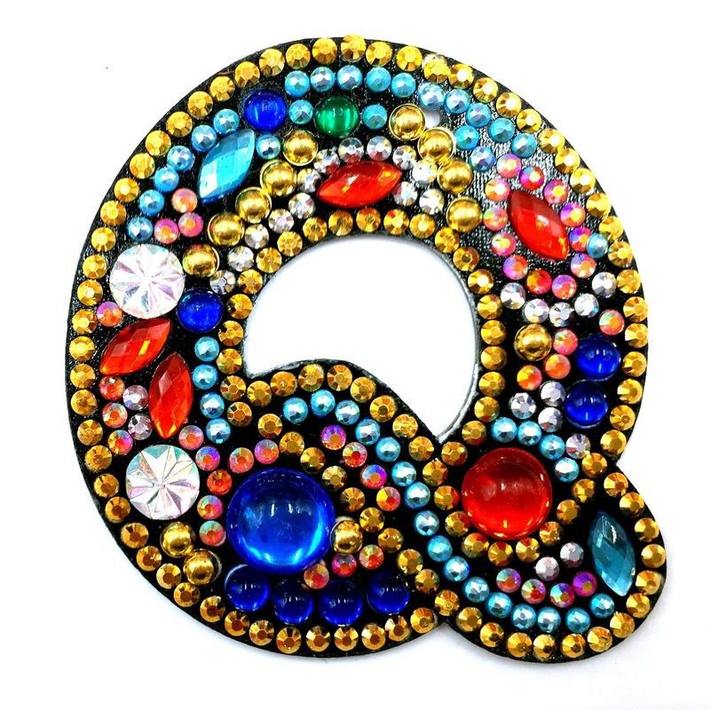 Fashionable 26 English Letters Handmade DIY Diamond Painting Keychain
