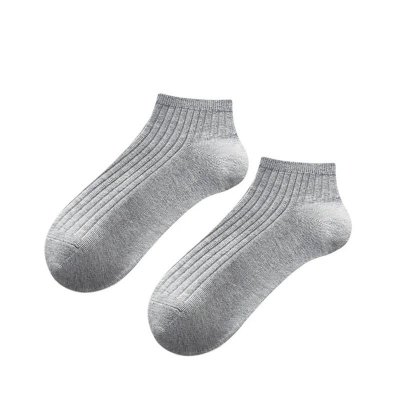 Seamless Stitch Business Men Vertical Stripe Summer Thin Combed Cotton No-Show Socks Custom