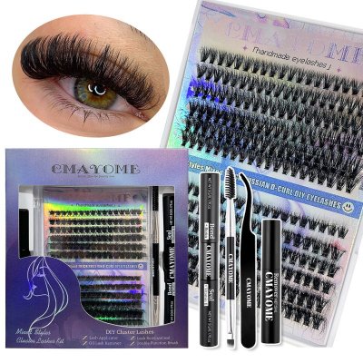 DIY Single Cluster Mixed Thick False Eyelashes