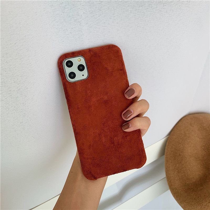 Winter Iphone16 Phone Case Solid Color Plush Cover