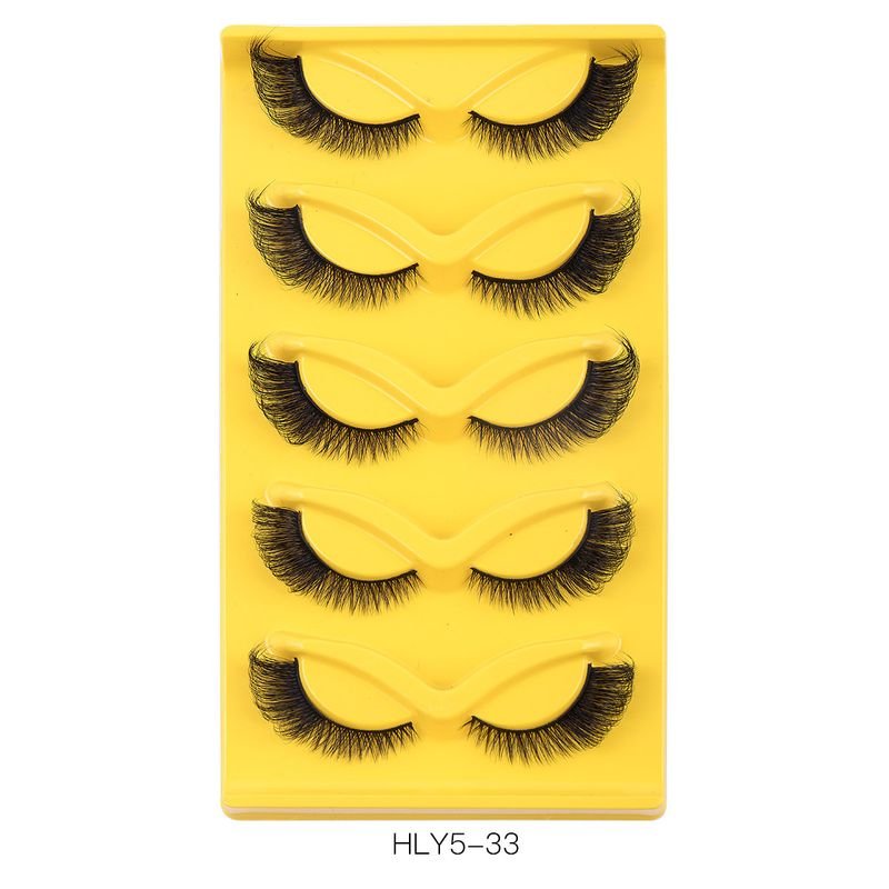 Women Simple Natural Thick 5 Pairs Of False Eyelashes