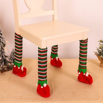 Christmas Decorative Table Chair Foot Cover