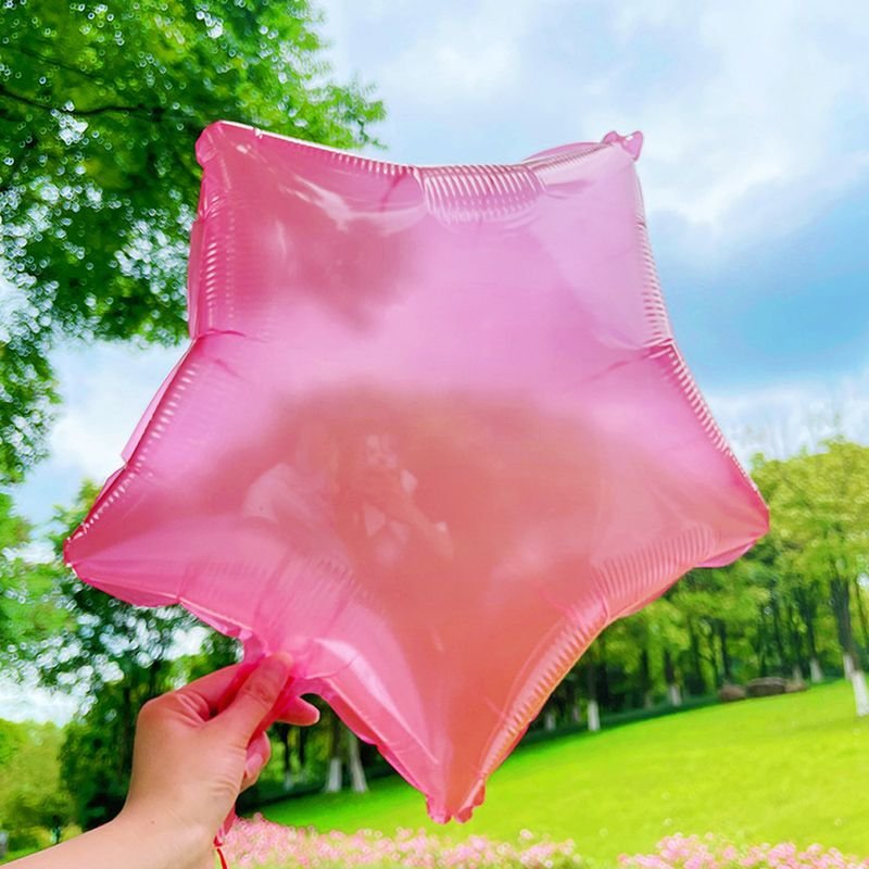 18 Inch Transparent Crystal Jelly Color Heart-Shaped Five-Pointed Star Balloon Holiday Party Layout