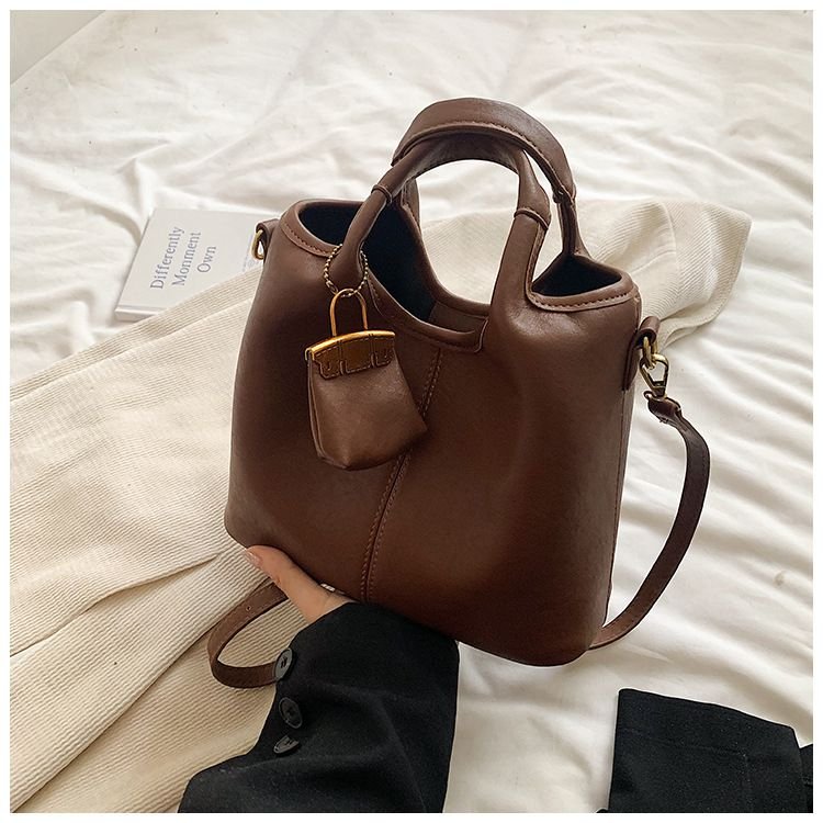 Women Retro Casual Large Capacity PU Shoulder Bag